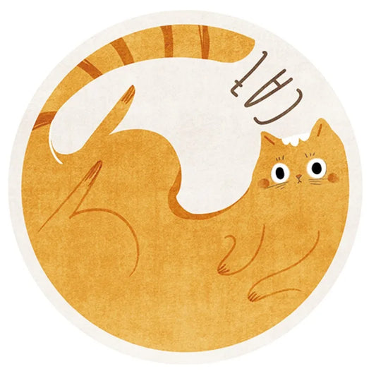 Tapis rond enfant Chat ludique