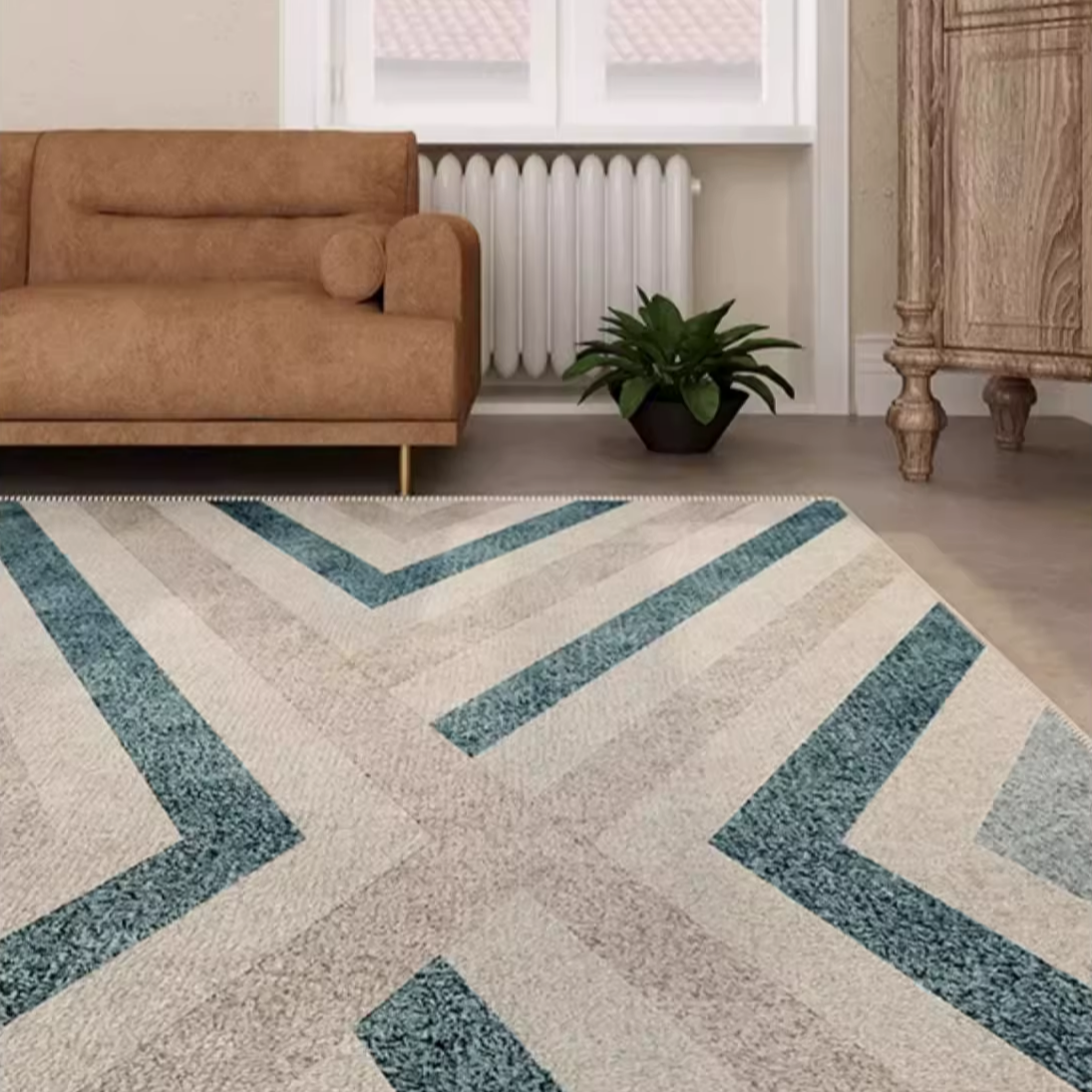 Tapis moderne coloré doux